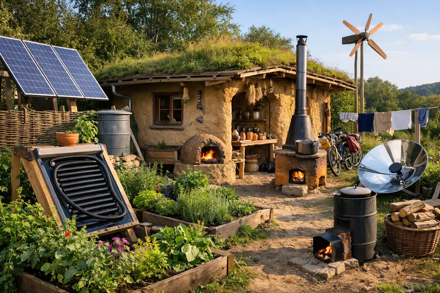 Solutions low-tech pour habitat durable avec systèmes simples et écologiques pour logement écoresponsable